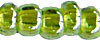 Pärla 9/0 CZ Rocaille, nr 202164 Ljus Grön Transparent Iris