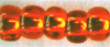 Pärla 9/0 CZ Rocaille, nr 20265A Orange Silver Line