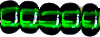 Pärla 9/0 CZ Rocaille, nr 20207M Mörk Grön Transparent