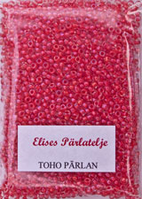 Pärla 9/0 TOHO, nr 822B Korall Röd Crystal Colour Line ca40g