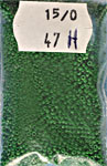 Pärla 15/0 TOHO, nr 47 Mörk Grön Opaque ca 20g