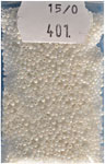 Pärla 15/0 TOHO, nr 401 Vit Opaque Irislyster ca 20 g