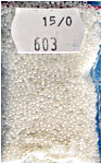 Pärla 15/0 CZ Rocaille nr 603 Vit Pärlemo ca 20 g