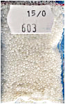 Pärla 15/0 CZ Rocaille nr 603 Vit Pärlemo ca 20 g
