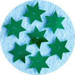 Paljetter Stjärnor 14 mm Grön ca 5 g