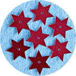 Paljetter Stjärnor 14 mm Röd ca 5 g