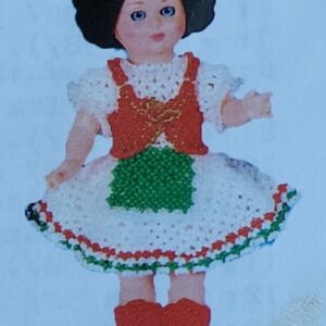 Enkelmönster 1985013 Docka Ungern 17cm i 9/0