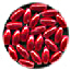 Romarpärla Vax Rispärlor 3 x 6 mm Röd ca 110 st