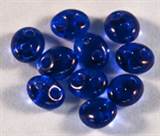 Twinbeads Glaspärla 2,5/5mm Blå 8, 2 Hål 20g