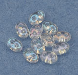 Twinbeads Glaspärla 2,5/5mm Vitsilver 161 , 2 Hål 20g