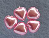 Hjärta Glaspärla 6 x 6 mm Rosa ca 50 st