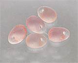 Droppe Glaspärlor 4 x 6 mm Rosa Frostad Transparent ca 50 st