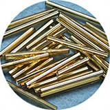 Rörpärlor  24 mm Guld Silverline ca 20 gram