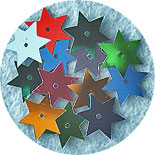 Paljetter Stjärnor 7/8 mm Mix ca 5 g