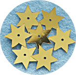 Paljetter Stjärnor 14/15 mm Guld ca 5 g
