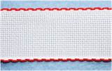 Aida Väv med Röd kant Bredd 5 cm, 5 ,4 rutor pr cm