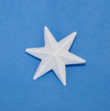 Styropor Stjärna 8 cm med 6 spetsar