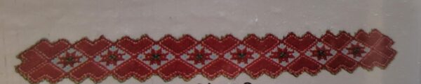 Enkelmönster 984078 Löpare med julros 8,5 x 46cm