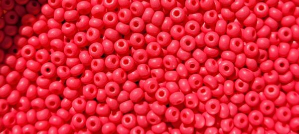 Pärla 11/0 CZ Seed bead, nr 22m08 Röd Matt